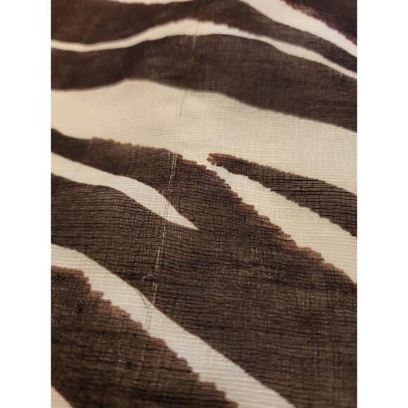 kate spade Brown Zebra One Shoulder Shirt Top Size 8 - Picture 10 of 10